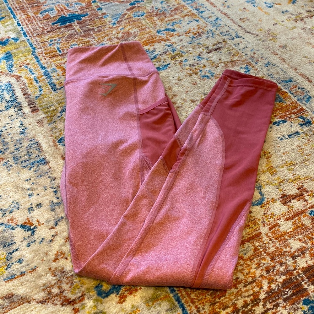 Gymshark Leggings with Cell Phone Pockets and Sheer Cutouts